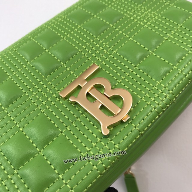 Burberry專門店新款羊皮小號TB蘿拉包 巴寶莉絎縫品牌格紋鏈條單肩挎背女包 yxb1535